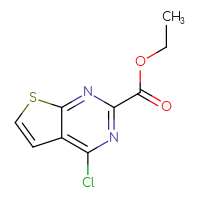 Chemical structure of ethyl 4-chlorothieno[2,3-d]pyrimidine-2-carboxylate - CSSB00010179842