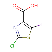 Chemical structure of 2-chloro-5-iodo-1,3-thiazole-4-carboxylic acid - CSSB00010988533
