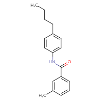 Chemical structure of N-(4-butylphenyl)-3-methylbenzamide - CSSB00103872604
