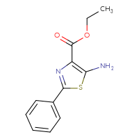 Chemical structure of ethyl 5-amino-2-phenyl-1,3-thiazole-4-carboxylate - CSSB00020634468