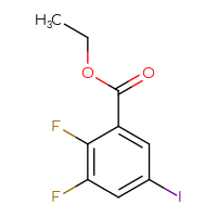 Chemical structure of ethyl 2,3-difluoro-5-iodobenzoate - CSSB00012754043