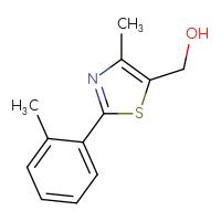 Chemical structure of [4-methyl-2-(2-methylphenyl)-1,3-thiazol-5-yl]methanol - CSSB00010205256