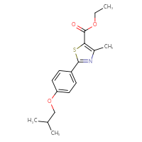 Chemical structure of ethyl 4-methyl-2-[4-(2-methylpropoxy)phenyl]-1,3-thiazole-5-carboxylate - CSSB00102422143