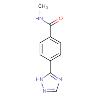 Chemical structure of N-methyl-4-(1H-1,2,4-triazol-5-yl)benzamide - CSSB00103310308