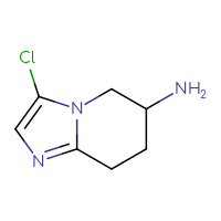 Chemical structure of 3-chloro-5H,6H,7H,8H-imidazo[1,2-a]pyridin-6-amine - CSSB00012443749