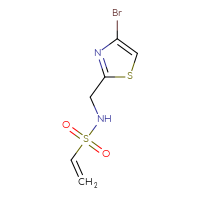 Chemical structure of N-[(4-bromo-1,3-thiazol-2-yl)methyl]ethene-1-sulfonamide - CSSB06256116920