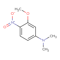 Chemical structure of 3-methoxy-N,N-dimethyl-4-nitroaniline - CSSB00012001295