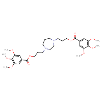 Chemical structure of 3-{4-[3-(3,4,5-trimethoxybenzoyloxy)propyl]-1,4-diazepan-1-yl}propyl 3,4,5-trimethoxybenzoate - CSSB00132306769