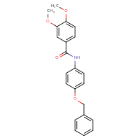 Chemical structure of N-[4-(benzyloxy)phenyl]-3,4-dimethoxybenzamide - CSSB00046185793