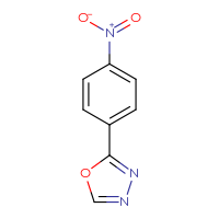 Chemical structure of 2-(4-nitrophenyl)-1,3,4-oxadiazole - CSSB00000007819
