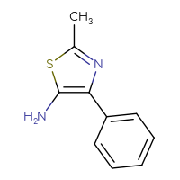 Chemical structure of 2-methyl-4-phenyl-1,3-thiazol-5-amine - CSSB00000748310