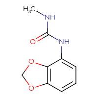 Chemical structure of 1-(2H-1,3-benzodioxol-4-yl)-3-methylurea - CSSB01991119900