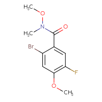 Chemical structure of 2-bromo-5-fluoro-N,4-dimethoxy-N-methylbenzamide - CSSB01148880616