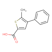 Chemical structure of 5-methyl-4-phenylthiophene-2-carboxylic acid - CSSB00000044447
