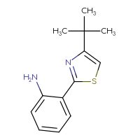 Chemical structure of 2-(4-tert-butyl-1,3-thiazol-2-yl)aniline - CSSB00005573690