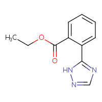 Chemical structure of ethyl 2-(1H-1,2,4-triazol-5-yl)benzoate - CSSB03559861880