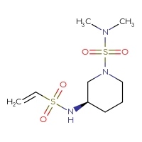 Chemical structure of (3R)-3-ethenesulfonamido-N,N-dimethylpiperidine-1-sulfonamide - CSSB21332124106