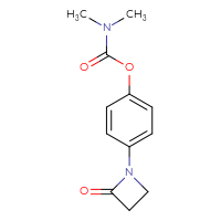 Chemical structure of 4-(2-oxoazetidin-1-yl)phenyl N,N-dimethylcarbamate - CSSB21432566582