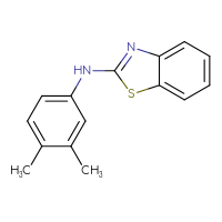 Chemical structure of N-(3,4-dimethylphenyl)-1,3-benzothiazol-2-amine - CSSB00000602597