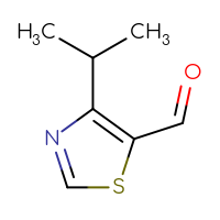 Chemical structure of 4-(propan-2-yl)-1,3-thiazole-5-carbaldehyde - CSSB00009824554