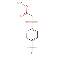 Chemical structure of methyl 2-{[5-(trifluoromethyl)pyridin-2-yl]sulfonyl}acetate - CSSB00011451238