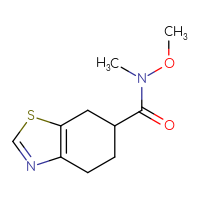 Chemical structure of N-methoxy-N-methyl-4,5,6,7-tetrahydro-1,3-benzothiazole-6-carboxamide - CSSB06259133519