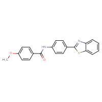 Chemical structure of N-[4-(1,3-benzothiazol-2-yl)phenyl]-4-methoxybenzamide - CSSB00047988564