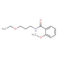 Chemical structure of N-(3-ethoxypropyl)-2-methoxybenzamide - CSSB00046095897