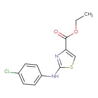Chemical structure of ethyl 2-[(4-chlorophenyl)amino]-1,3-thiazole-4-carboxylate - CSSB00000387323