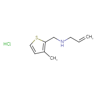 Chemical structure of [(3-methylthiophen-2-yl)methyl](prop-2-en-1-yl)amine hydrochloride - CSSB06629246409