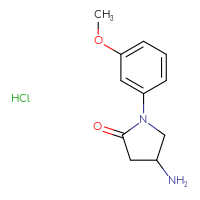 Chemical structure of 4-amino-1-(3-methoxyphenyl)pyrrolidin-2-one hydrochloride - CSSB00015187828