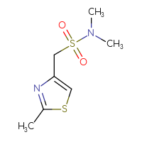 Chemical structure of N,N-dimethyl-1-(2-methyl-1,3-thiazol-4-yl)methanesulfonamide - CSSB00015610369