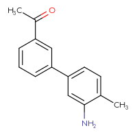 Chemical structure of 1-{3'-amino-4'-methyl-[1,1'-biphenyl]-3-yl}ethan-1-one - CSSB06587414086