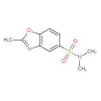 Chemical structure of N,N,2-trimethyl-1,3-benzoxazole-5-sulfonamide - CSSB21043421864
