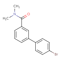 Chemical structure of 4'-bromo-N,N-dimethyl-[1,1'-biphenyl]-3-carboxamide - CSSB02283616354
