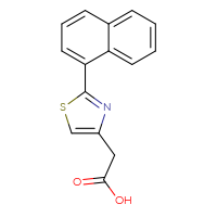 Chemical structure of 2-[2-(naphthalen-1-yl)-1,3-thiazol-4-yl]acetic acid - CSSB00000422104