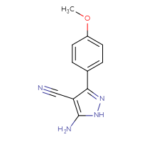 Chemical structure of 5-amino-3-(4-methoxyphenyl)-1H-pyrazole-4-carbonitrile - CSSB00010587906