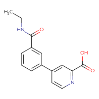 Chemical structure of 4-[3-(ethylcarbamoyl)phenyl]pyridine-2-carboxylic acid - CSSB06633778282