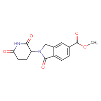Chemical structure of methyl 2-(2,6-dioxopiperidin-3-yl)-1-oxo-2,3-dihydro-1H-isoindole-5-carboxylate - CSSB20621662763