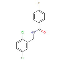 Chemical structure of N-[(2,5-dichlorophenyl)methyl]-4-fluorobenzamide - CSSB01025652319