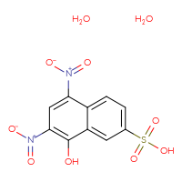 Chemical structure of 8-hydroxy-5,7-dinitronaphthalene-2-sulfonic acid dihydrate - CSSB03437860917