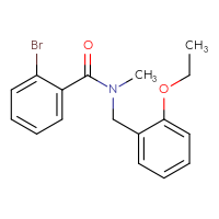 Chemical structure of 2-bromo-N-[(2-ethoxyphenyl)methyl]-N-methylbenzamide - CSSB00105532693