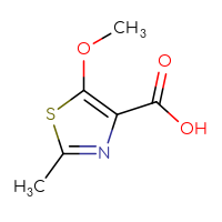 Chemical structure of 5-methoxy-2-methyl-1,3-thiazole-4-carboxylic acid - CSSB00021421966