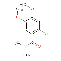 Chemical structure of 2-chloro-4,5-dimethoxy-N,N-dimethylbenzamide - CSSB01432918899
