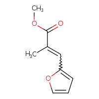 Chemical structure of methyl 3-(furan-2-yl)-2-methylprop-2-enoate - CSSB09895916818