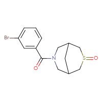 Chemical structure of 7-(3-bromobenzoyl)-3λ⁴-thia-7-azabicyclo[3.3.1]nonan-3-one - CSSB01986694041