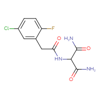 Chemical structure of 2-[2-(5-chloro-2-fluorophenyl)acetamido]propanediamide - CSSB06460681811