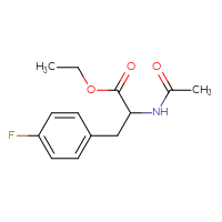 Chemical structure of ethyl 2-acetamido-3-(4-fluorophenyl)propanoate - CSSB00015356243