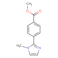 Chemical structure of methyl 4-(1-methyl-1H-imidazol-2-yl)benzoate - CSSB00122355276