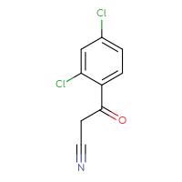 Chemical structure of 3-(2,4-dichlorophenyl)-3-oxopropanenitrile - CSSB00000739744